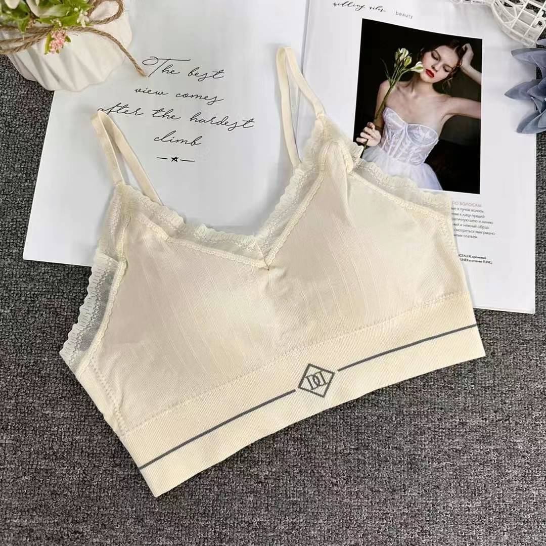 Nueva taza fija sin costuras hermosa espalda sin anillo de acero ropa interior chaleco chaleco cómodo ropa interior damas base sostén al por mayor