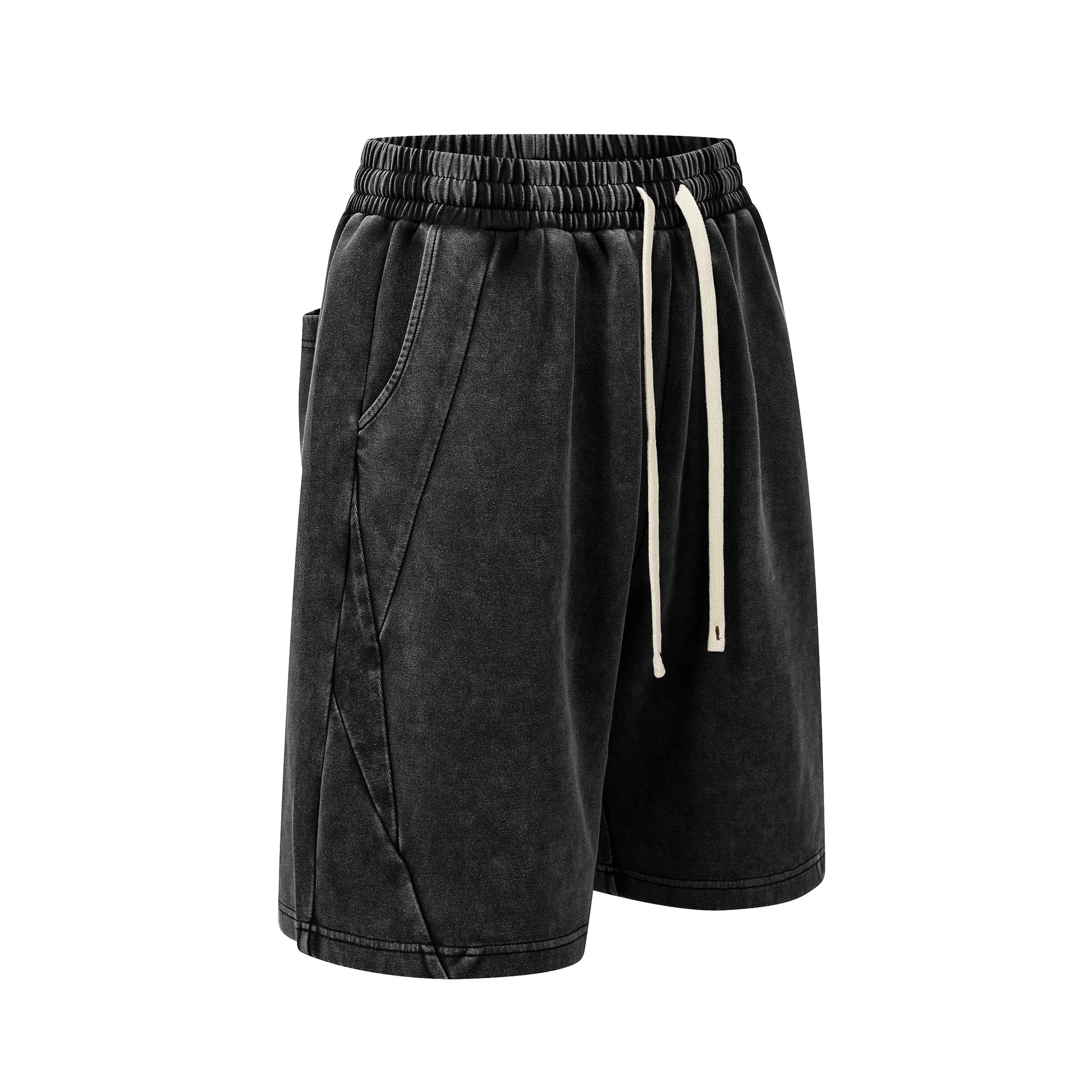 Chain tide hombre hace viejos pantalones cortos casuales de verano pesados pantalones cortos tiñidos lavados con agua pantalones cortos retro americanos pantalones cortos de hombre