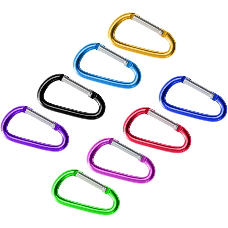 4 5 6 7 8 No. 10 D-Shaped Carabiner Outdoor Metal Aluminum Alloy Carabiner Hook Water Kettle Webbing Backpack Buckle