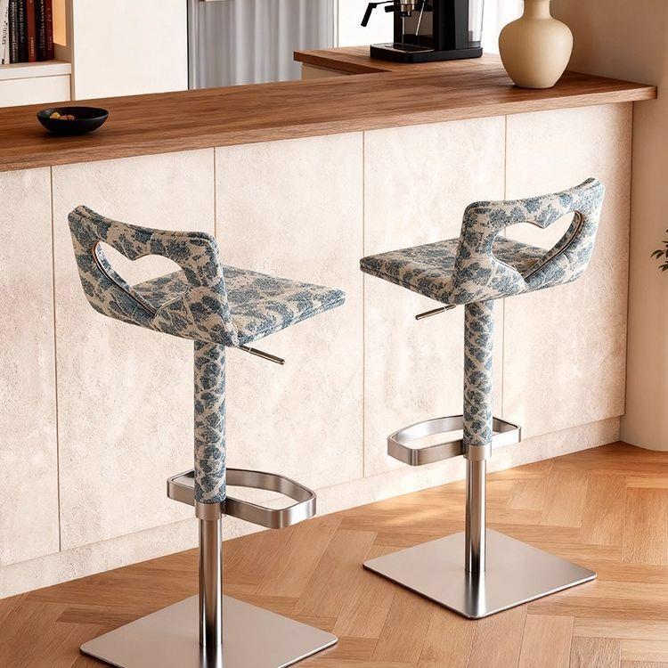 Italian Light Luxury Bar Chair Modern Minimalist Designer Restaurant Reception Lift High Back Stool