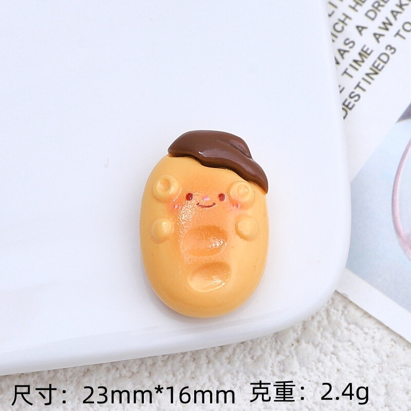 可爱小熊面包食玩卡通手工diy饰品配件发夹材料奶油胶树脂小配件|undefined