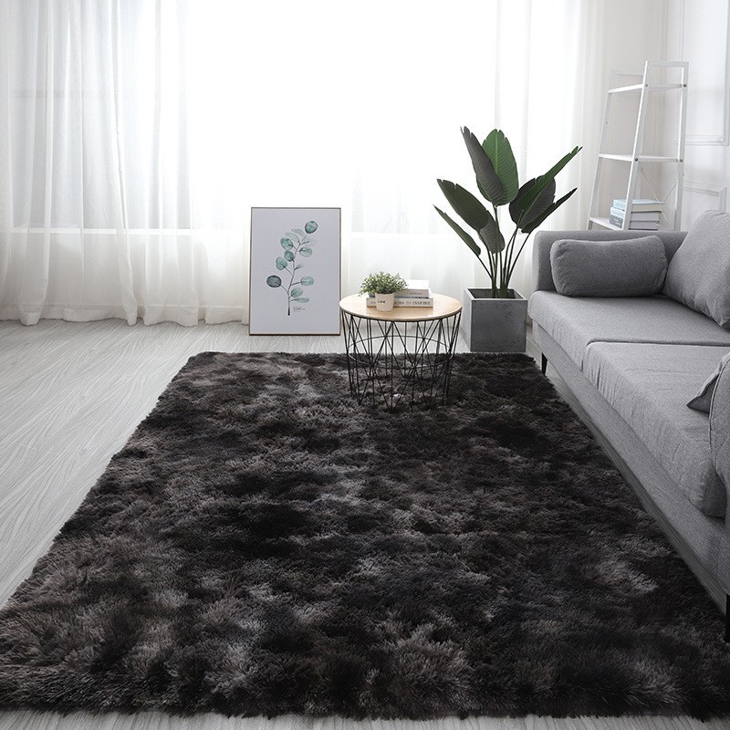 Alfombra de lana de seda transfronteriza Alfombra de sala de estar de pelo largo, resistente a la suciedad y fácil de cuidar, alfombrilla antideslizante para uso doméstico