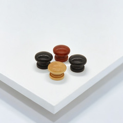 Mushroom-shaped wooden handles, wood-carved handicrafts, black walnut and beech wood material, various cabinet, drawer, and cabinet door handles