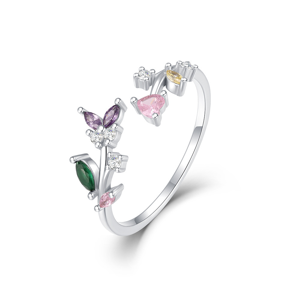 2g Weight Zircon Inlay Material Open Rings Classification Adjustable Ring Size 1 Piece Quantity Daily Occasion 925 Sterling Silver Material Cross, Heart Shape, Butterfly Pattern All Seasons Season Women's Gender Plating, Inlay Design Simple Style, IG Style Style 925 Sterling Silver Zircon Cross Heart Shape Butterfly Open Rings 925 Sterling Silver Rings 54