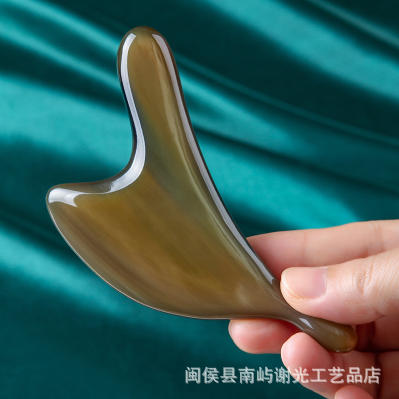 天然ヤクの角の若い芽の板は点穴を掻いて筋を抜いて天然の顔の女性の顔の美容の棒の穴の目の部の卸売りを取り除きます。|undefined