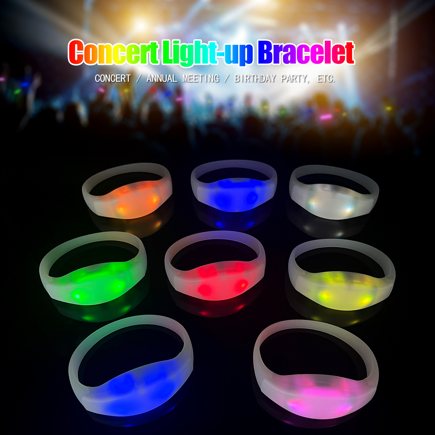 Brazalete luminoso control remoto control central partición festival de música props de animación fluorescente LED festival de música esencial LED iluminación