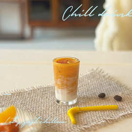 娃娃屋食玩配件 微缩模型 玩具装饰摆件黄油拿铁 咖啡饮料 I368