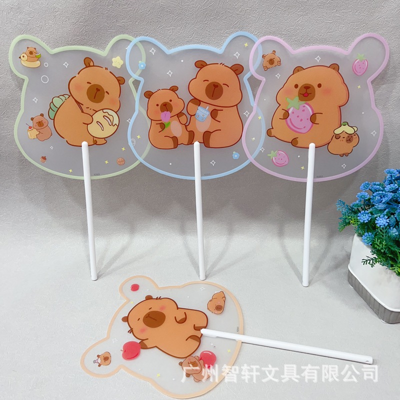 Long-handled handheld cartoon fan