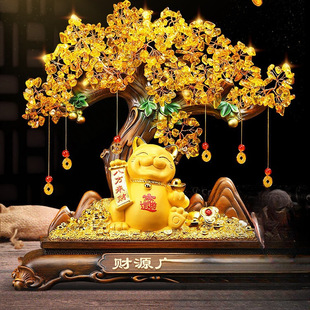 New Style Fortune Tree Cat Ornaments Living Room Wine Cabinet Cashier Decorations Shop Housewarming Opening Gifts