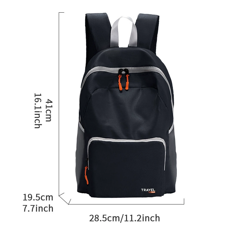Folding backpack, sports capacious waterproof bag for traveling, wholesale