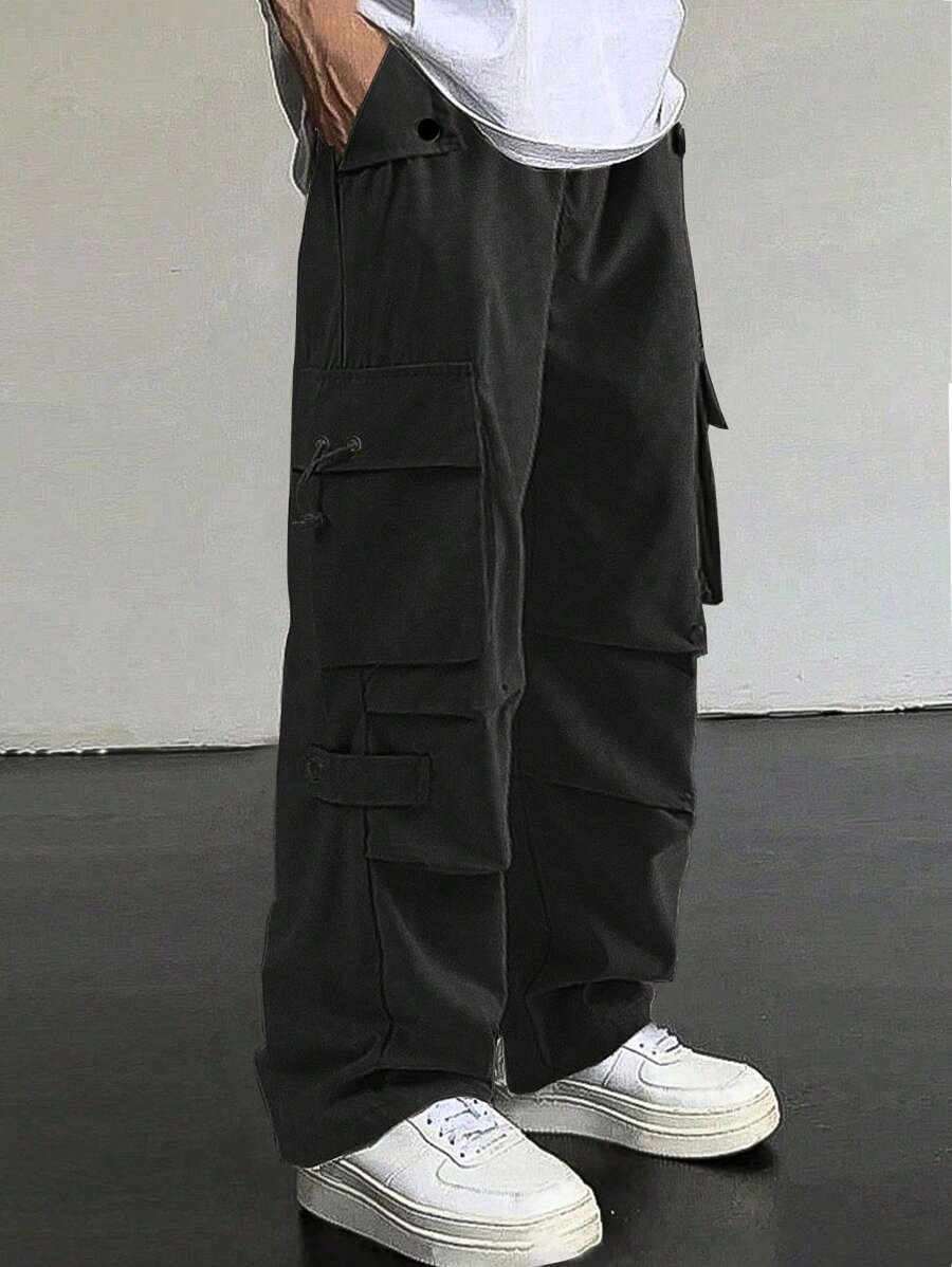 Función transfronteriza paracaídas americano pantalones de caída para hombres caño amplio piernas rectas secado rápido pantalones casuales para hombres
