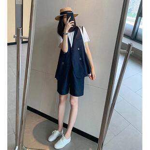 Casual Suit Set for Women Summer 2025 Trendy Thin Petite Stylish Age-Reducing Fashion Three-Piece Set