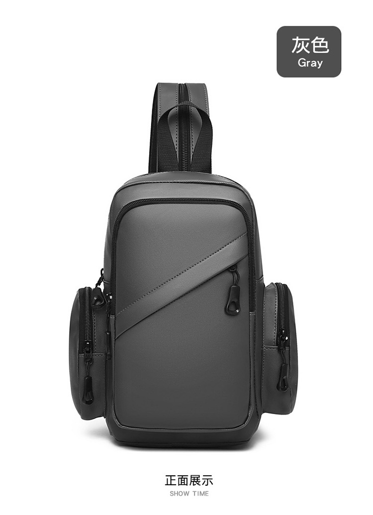 New business men's backpack, water-resistant, suitable for both shoulder and single shoulder, cross-border Oxford fabric men's computer backpack undefined