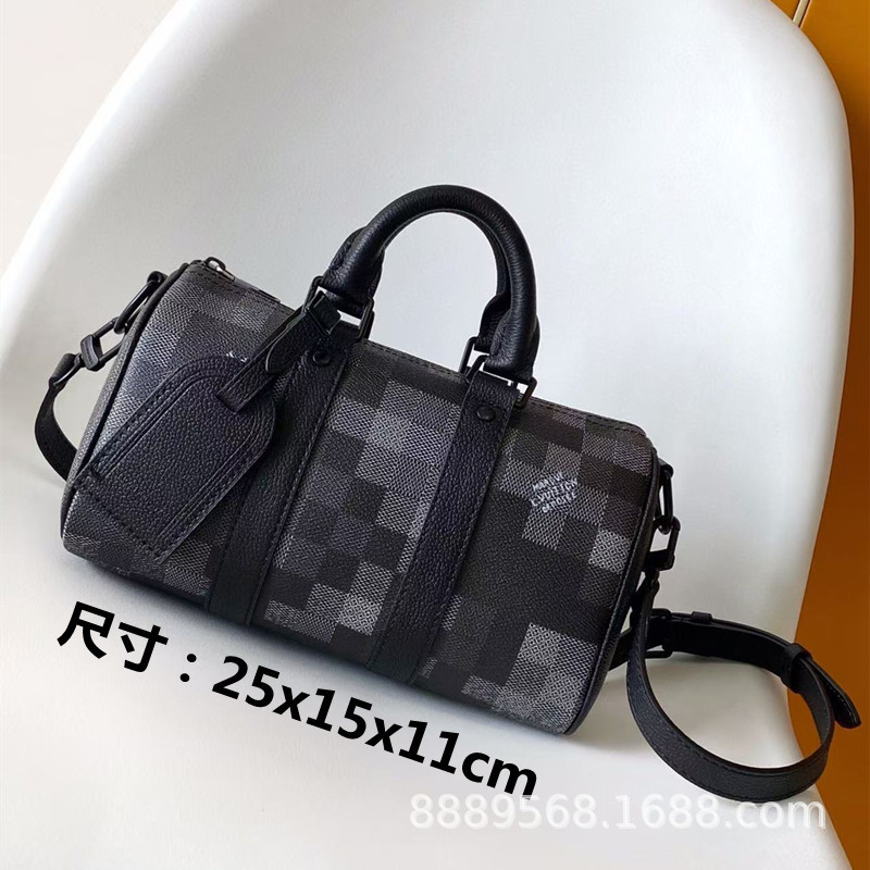 直接供給クロスボーダー m lv メンズバッグレディースバッグブラックウォリアーメッセンジャーバッグ枕バッグチェーンバッグボックスバッグポータブルブリーフケース|undefined