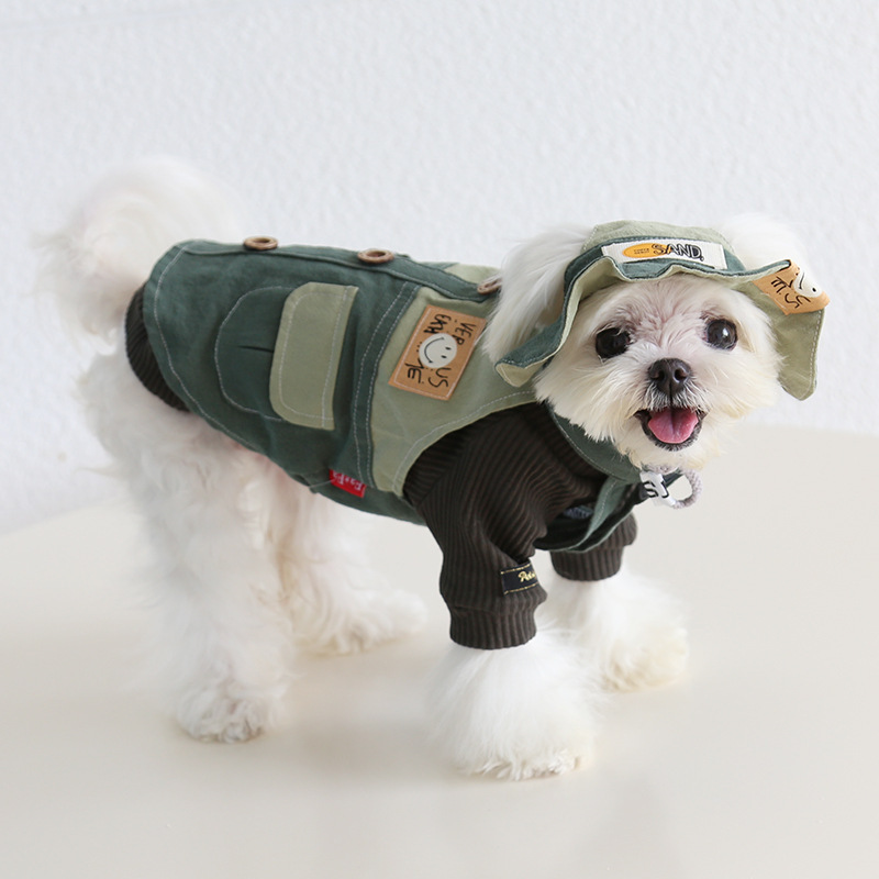 Petstyle 山系工装口袋马甲 2025秋冬新款狗狗猫咪服装宠物狗衣服|undefined