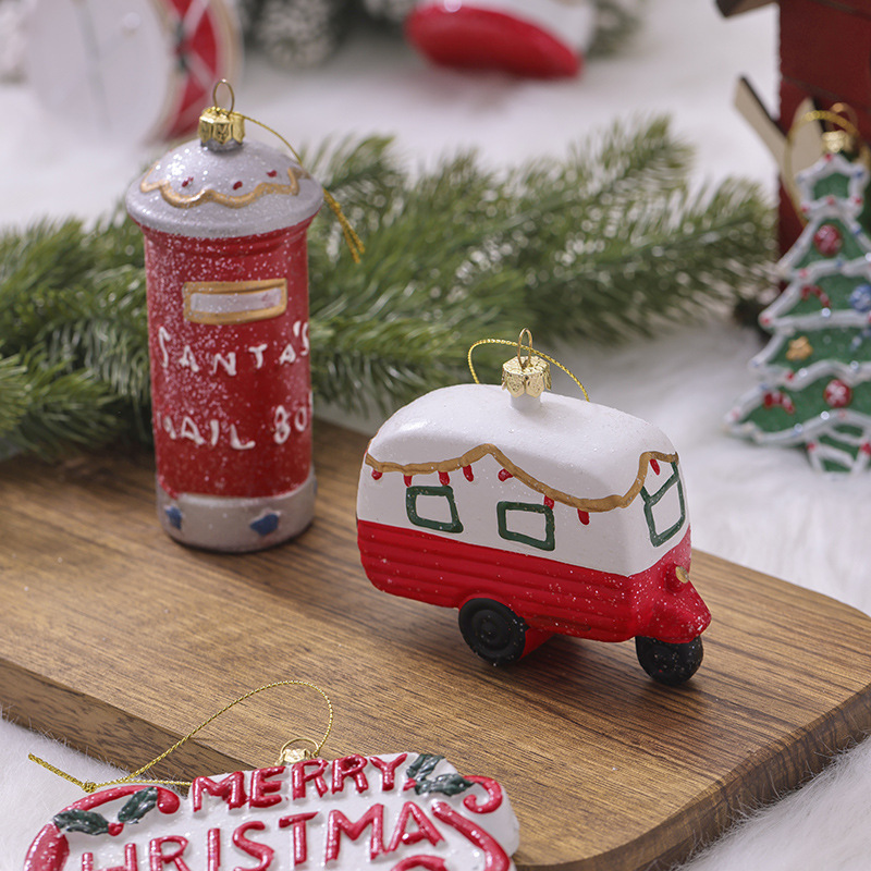 Navidad decoración colgante pan de jengibre espiga casa muletas colgante de automóvil árbol de Navidad colgante de guirnaldas de Navidad