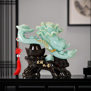 Baicai Ruyi Jade Cabbage Ornaments Fortune Opening Gift Practical Atmospheric Living Room Office Antique Ornaments