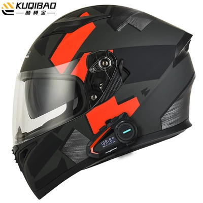 Motosiklet kaskı (dəbilqə): with Dual Visors, Electric, All-Season - puzzle-block-with-k20-bluetooth-m