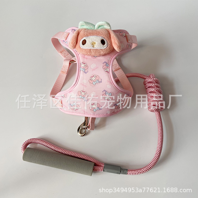 만화 머리 핑크 가슴과 등 스타일