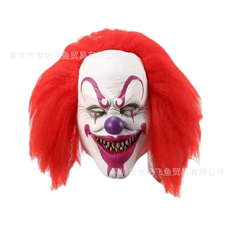Halloween Soul Broken Clown Mask Cosplay Festival divertido vestido nuevo casco de látex en stock
