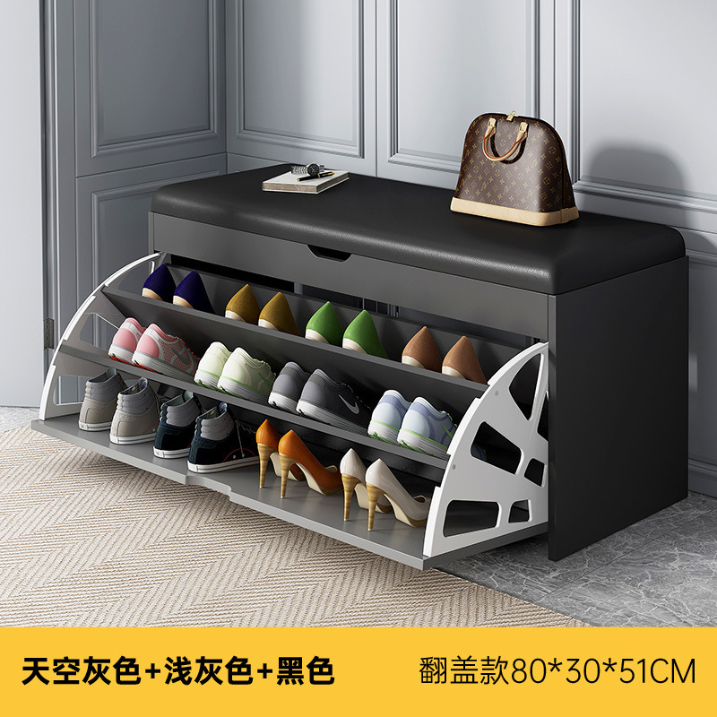 [신제품 업그레이드 및 두꺼워짐] 스카이 그레이 + 라이트 그레이 티핑 버킷 표면 + 블랙 가죽 시트 쿠션 60*30*51