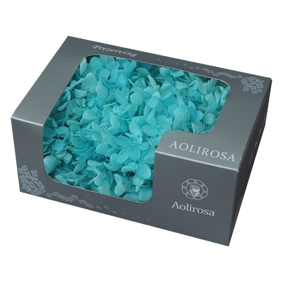 Flores Secas de Hortensia Preservadas A+, Fabricante de Flores Frescas Preservadas, Venta al por Mayor, Caja de 20g, Hortensia de Hoja Mediana Preservada