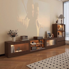 木の中古風テレビの棚のお茶のいくつかの一体の組み合わせのサイドキャビネットのリビングルームの家庭用のレトロな収納貯蔵