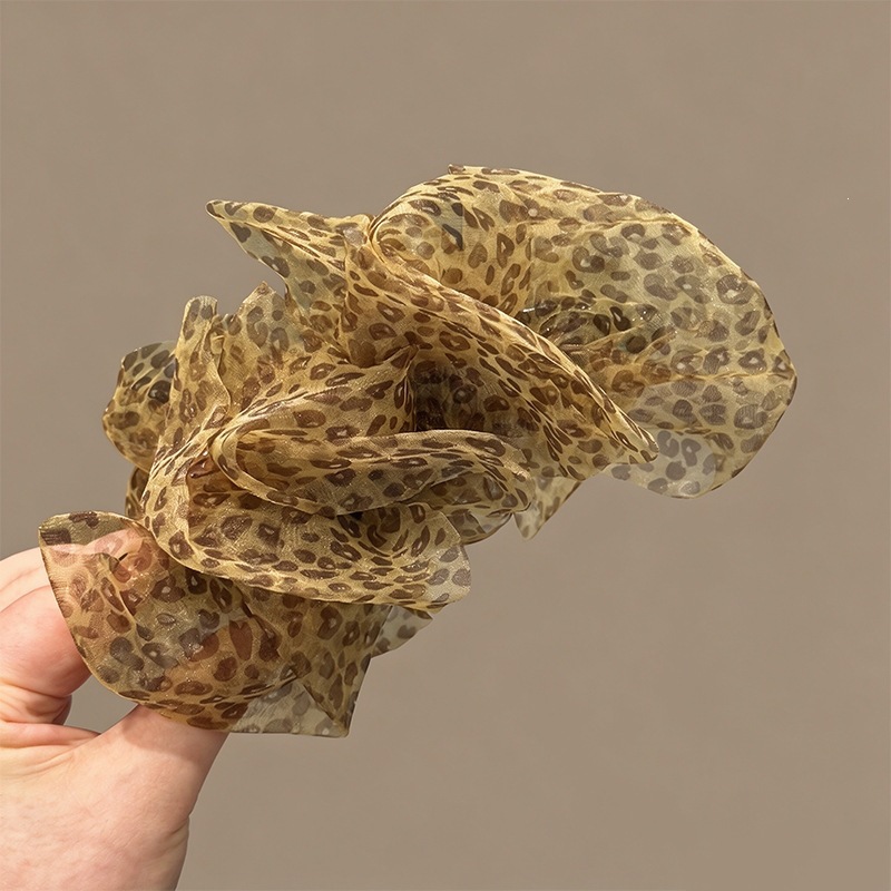 3# yellow multi-layer leopard print banana clip (13cm base clip)