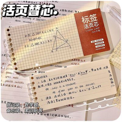 b5 Loose-leaf Replacing core multi-function Loose-leaf paper Removable Square Error student notebook label