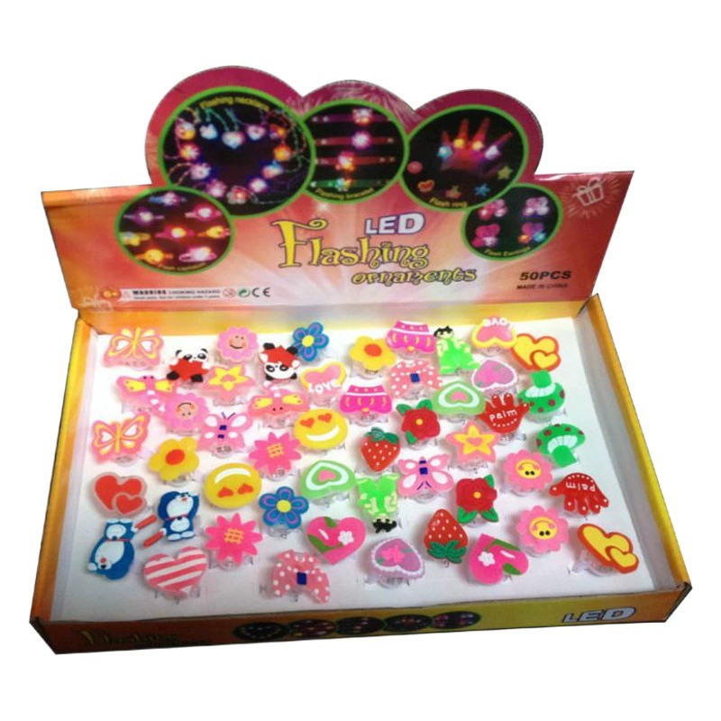 Оптовая гибкий клей светящееся кольцо Вспышка Мультфильм Кольцо легкий палец световой ларек ночной рынок светящаяся игрушка толчок код сканирования