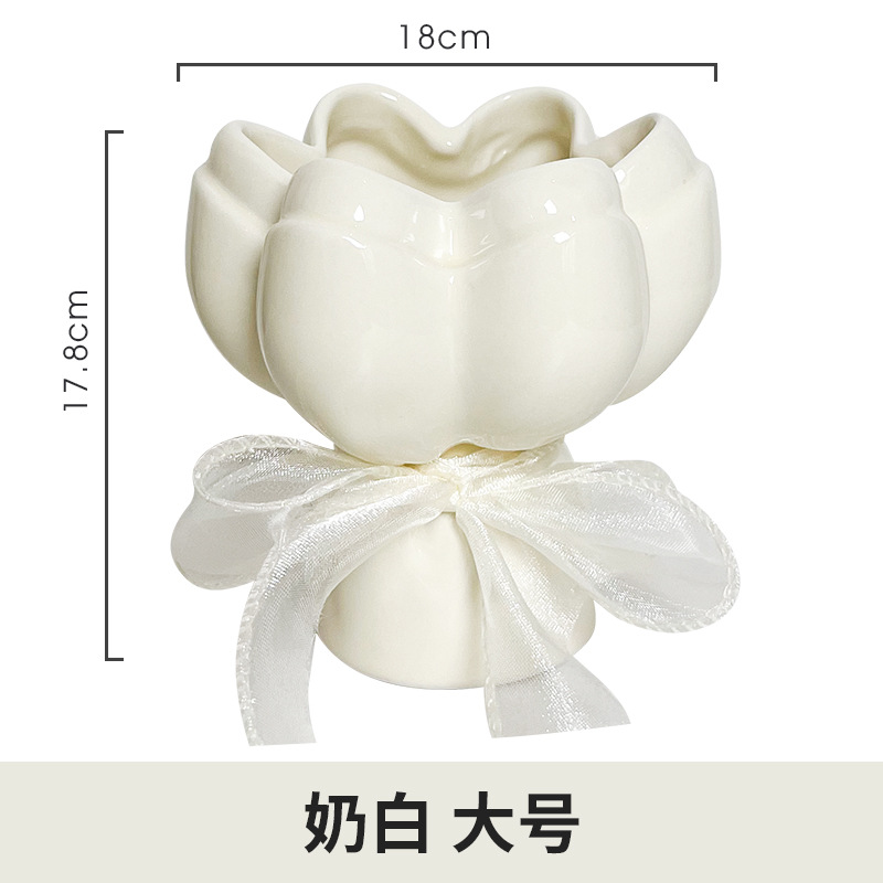 밀크화이트 라지 [부케꽃병 4.0]