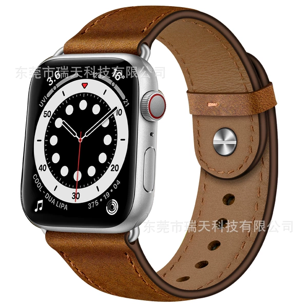 Red brown crazy horse+silver connector+silver buckle