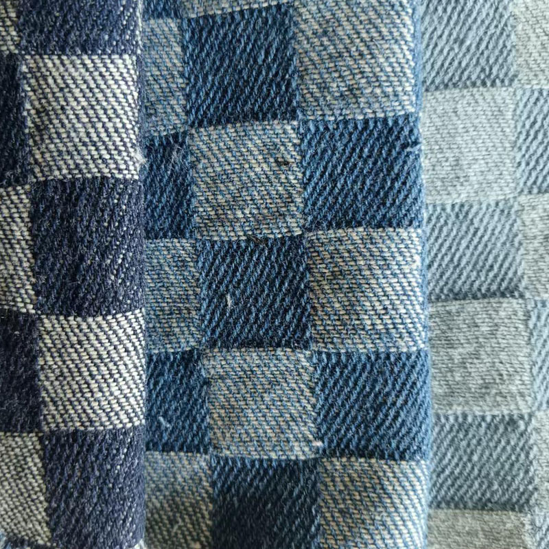 10 Pieces of Checkered Jacquard Washed Denim Fabric Pants and Jackets, Children's Bags, Hats and Fabrics for Men and Women 10 Pieces of Checkered Jacquard Washed Denim Fabric Pants and Jackets, Children's Bags, Hats and Fabrics for Men and Women
