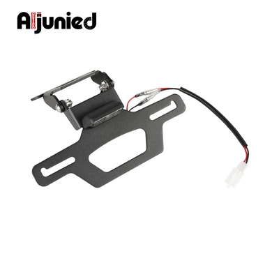 Suitable for Kawasaki Ninja400 Z250 License plate holder/license plate holder - 24-models-kn4e-60-off-stacked-license-plate-holder-black