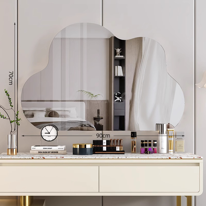 Espejo de maquillaje de nube 2025 nuevo espejo tocador dormitorio escritorio pared colgante led inteligente espejo de tocador con luz