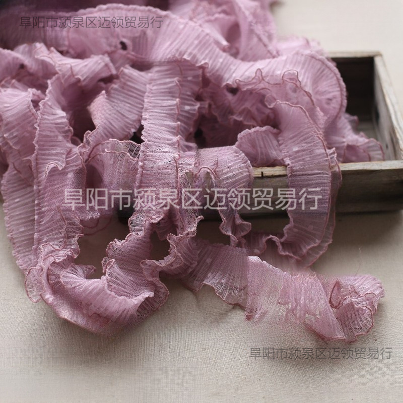 5CM 와이드 웨이브 도트 메쉬 레이스 레이스 레이스 레이스 레이스 패브릭 장식 더블 엣지 액세서리