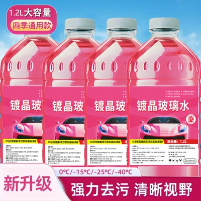Pink Crystal-Coated Glass Cleaner for Car Windshield, Removes Dirt, Oil Film, Antifreeze, and Insect Residue (Glass agent)
