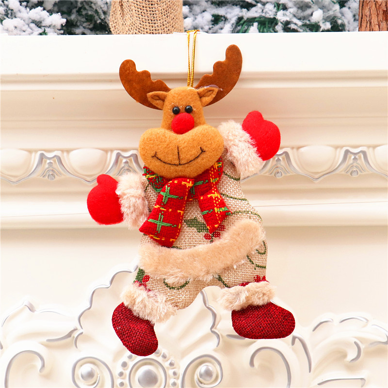 Christmas Cartoon Style Bear Deer Cloth Daily Festival Hanging Ornaments display picture 3