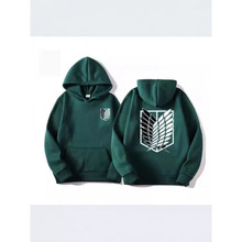 TK跨境2D现货进击的巨人卫衣 三笠艾伦调查兵团连帽帽衫卫衣外套