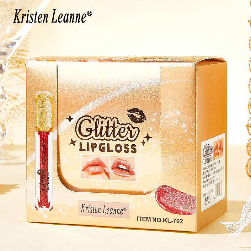 RISTEN LEANNE Black Technology skinner klarere, når du nipper til den Pearl Glitter Lipgloss Non-stick Cup Matte Lipgloss_voghion.com