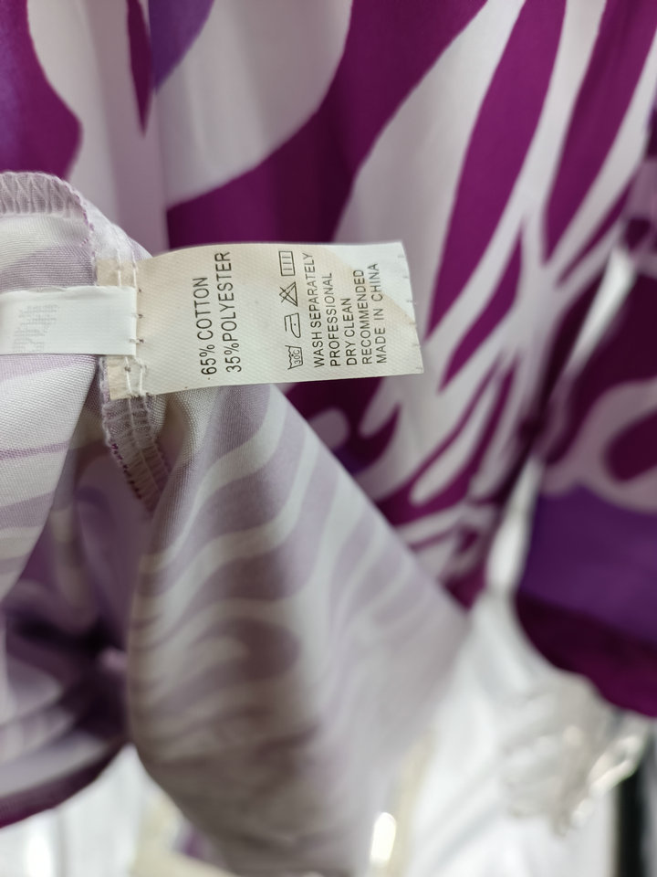 Women's printed pullover long sleeve long skirt V-neck swing loose dress_mkmklike.com