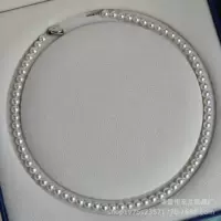 Zhuji Pearl 5-6mm Чрезвычайно сильный свет. Круглый и тонкий недостаток пресноводное жемчужное ожерелье Мама Цепочка День матери с подарочной коробкой