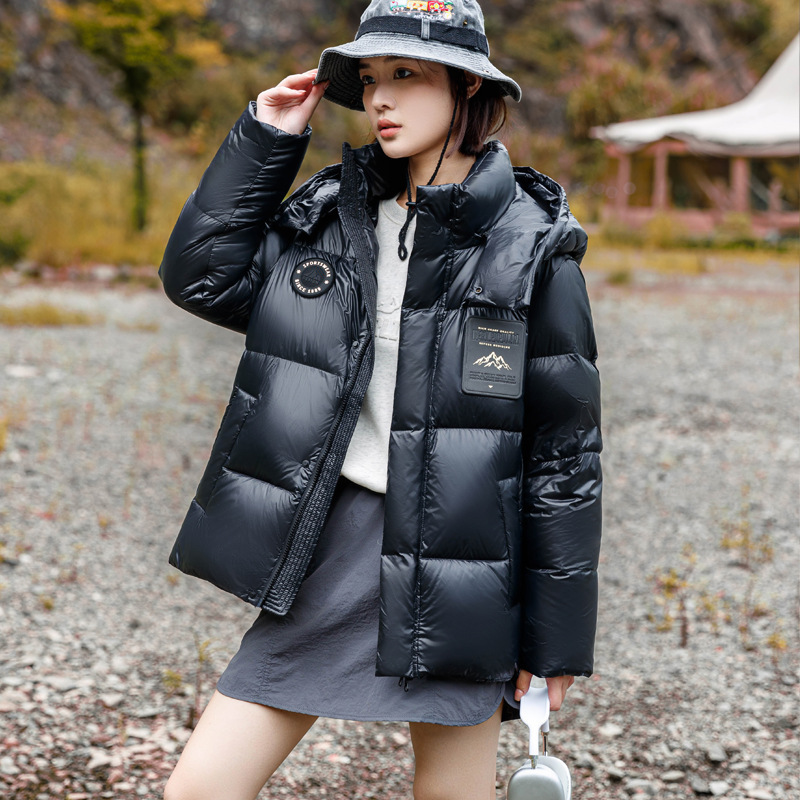 短款羽绒服女款冬季90鸭绒2025新款高级感羽绒外套平湖批发|undefined