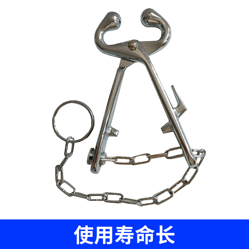 Pinzas de nariz de buey pequeño resorte grande resorte con cadena de mango largo de metal pinza de nariz de buey perforación pinza de nariz de buey sin agujeros