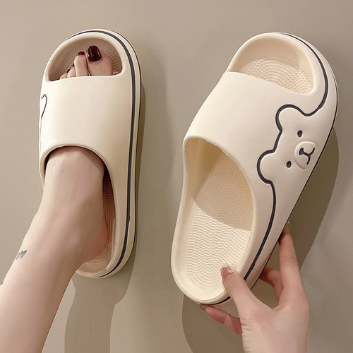 Lazy half-slippers for women to wear outside  new Internet celebrity thick-soled ins trendy non-slip beach sandals and slippers for women summer