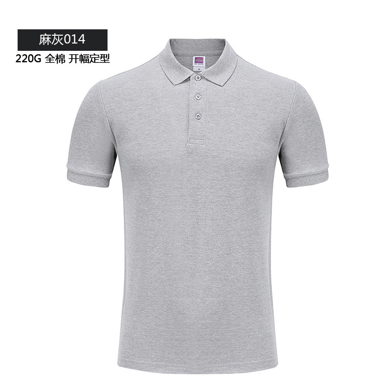 国境を越えた欧米英倫大コード全純綿長半袖poloシャツメンズtシャツ対外貿易作業服刺繍ロゴ|undefined