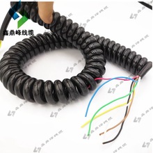 直銷PU彈簧線7芯7芯0.5平方螺旋彈力伸縮線線徑7.5mm現貨電線
