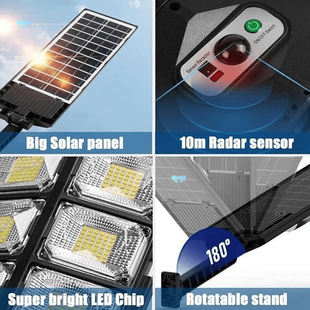 504Led Big Solar Street Light High Power 6500K Led Dusk to