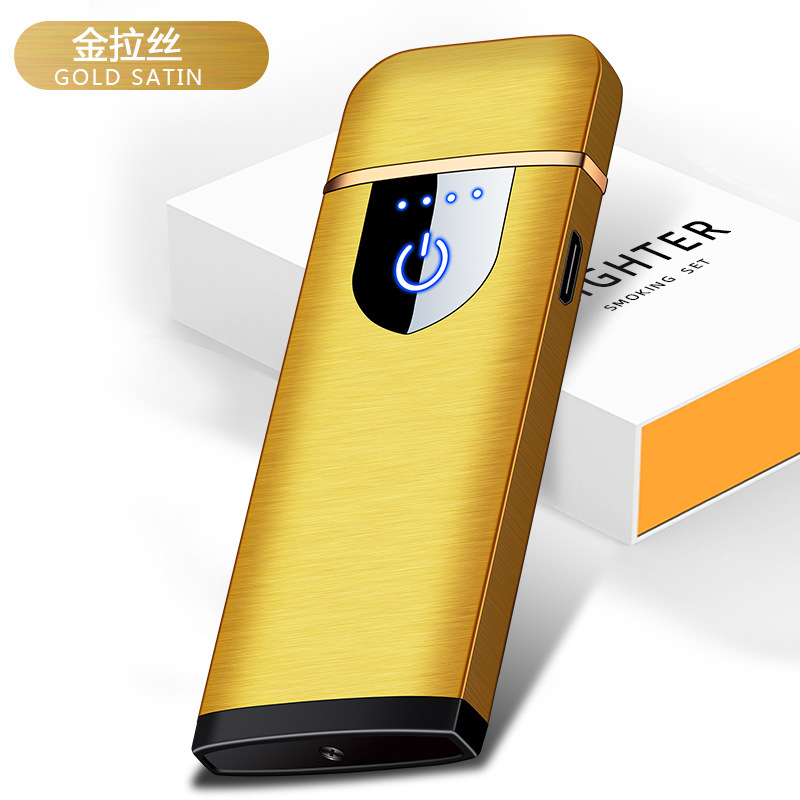 新型充電プラスチックUSB指紋タッチ感応電子ライター小型で便利なシガレットライターはロゴを作ることができる|undefined
