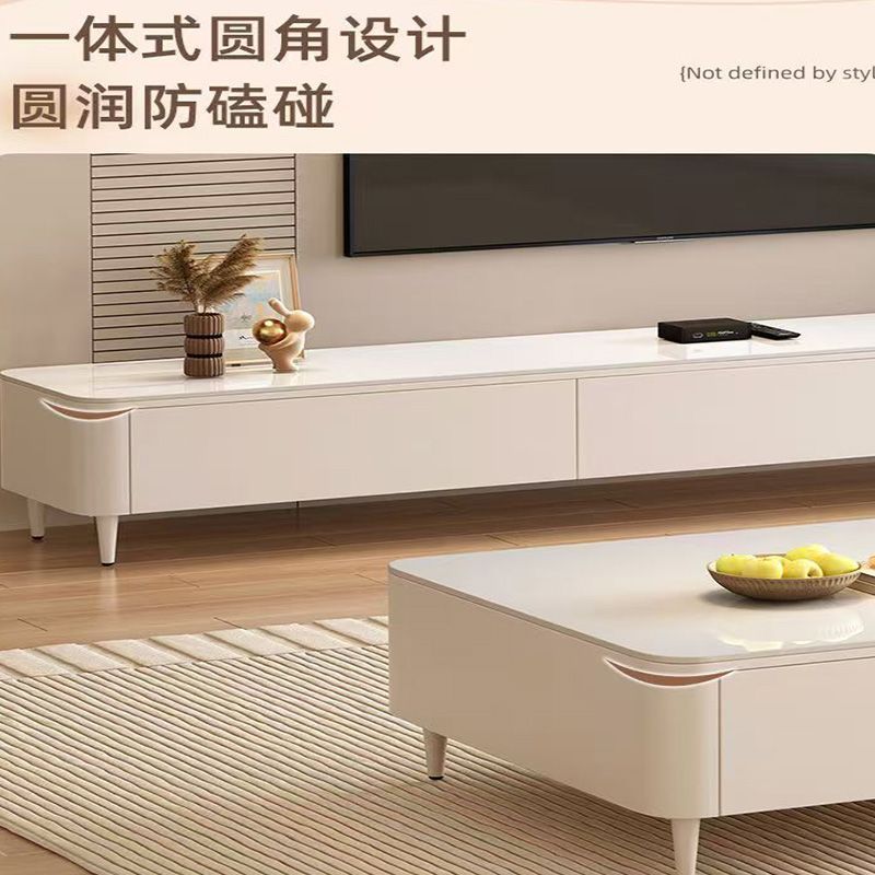 Coffee Table Tv Cabinet Combination Home Living Room Small Apartment Tea Table New Italian Tea Cabinet Free Installation Floor-Standing Coffee Table